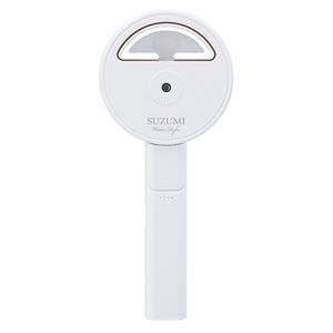 ハンディファン 携帯扇風機 ホワイト 約幅100×奥行30×高さ233mm ミスト USB バッテリー充電タイプ 風量3段階 通勤 通学